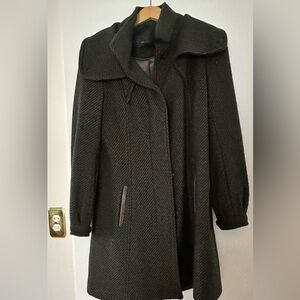 Mackage Gray Coat with Wide Collar and Wool Blend